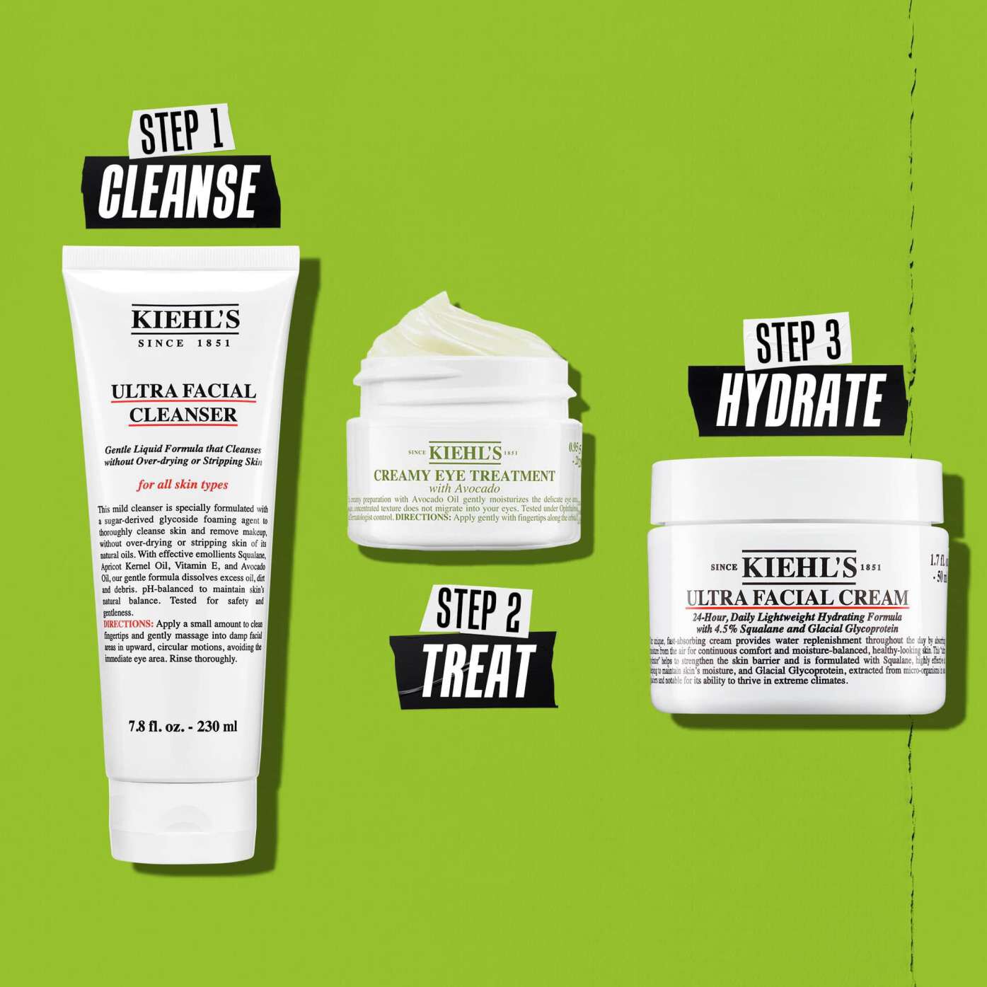 Rutina Kiehl's Creamy Eye Treatment sa avokadom – 1. korak čišćenje, 2. korak nega, 3. korak hidratacija
