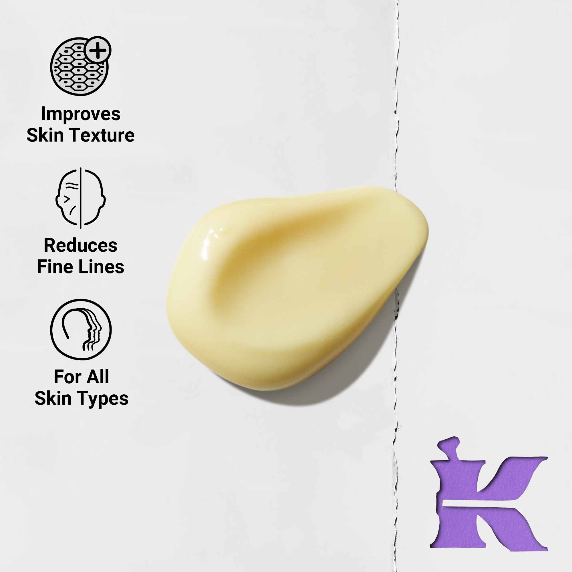 Fotografija teksture sa ikonama: smanjuje fine linije i formulisan je za sve tipove kože