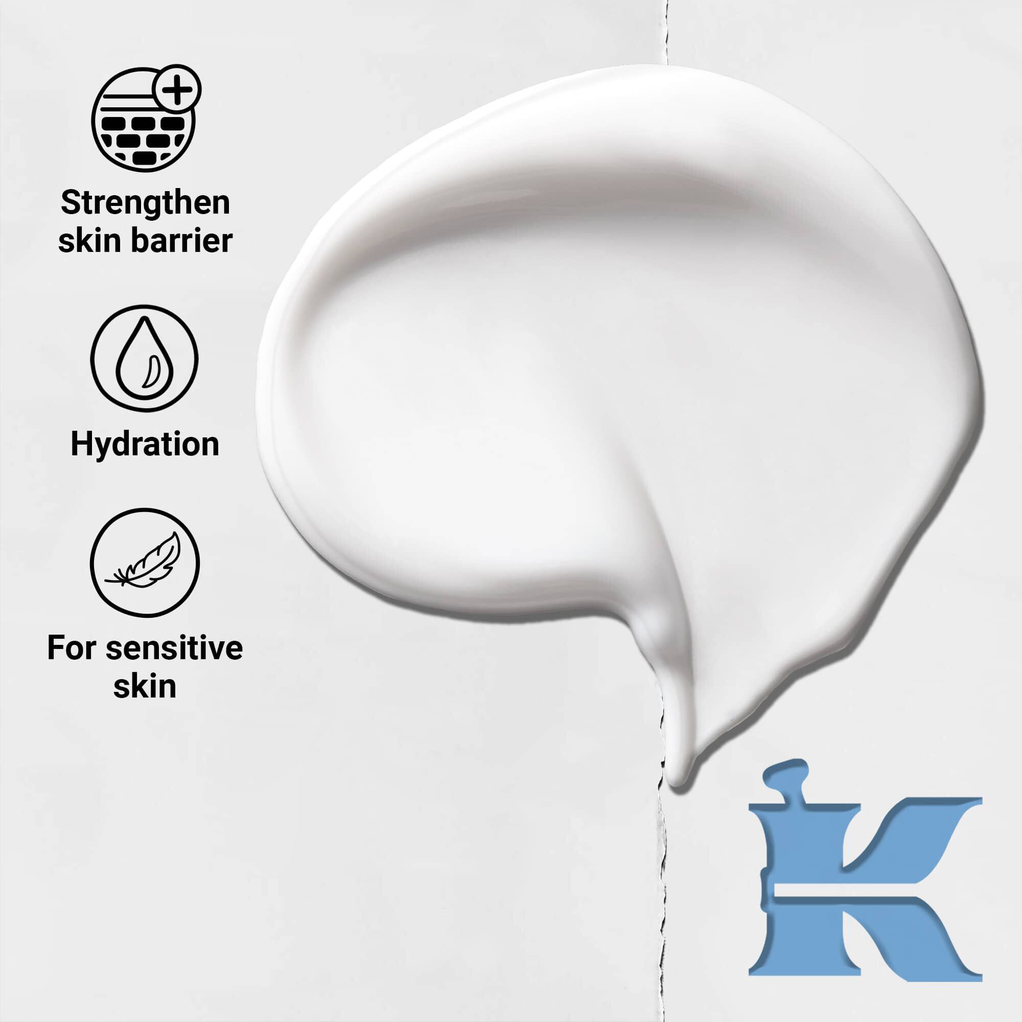 Slika teksture i ikonice Ultra Facial Moisturizer: jača kožnu barijeru, hidratacija, osetljiva koža