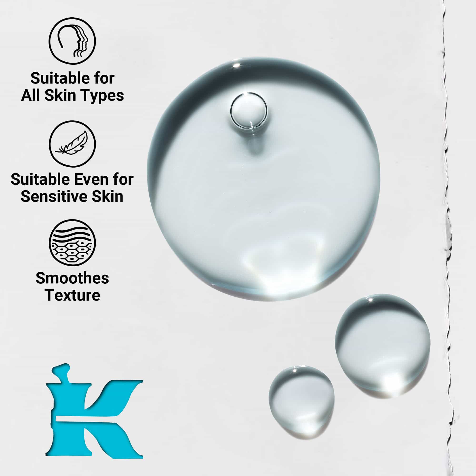 Krupni plan teksture Clearly Corrective Triple Acid Peel koji prikazuje prozirne kapljice tečnosti i mehuriće.