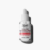 Bočica od 30 ml Kiehl's Ultra Pure 9.8% Glycolic Acid Serum na beloj pozadini.