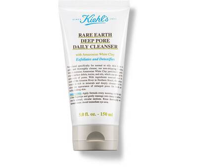 Tuba Kiehl's Rare Earth Daily Cleanser sa belom glinom, namenjena dubinskom čišćenju pora i detoksikaciji kože.