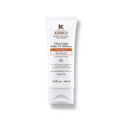 Kiehls Ultra Light dnevna zaštita od UV zračenja, SPF 50, u tubi od 60 ml za zaštitu od zagađenja.