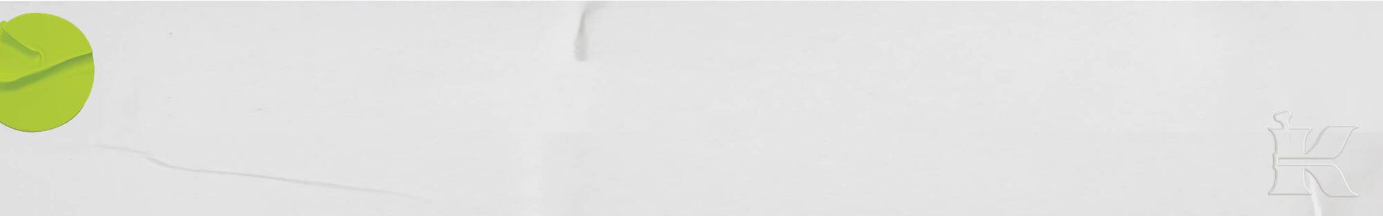 A minimalist design featuring a green leaf shape on the left side against a white background, with subtle lines and a logo in the bottom right corner.